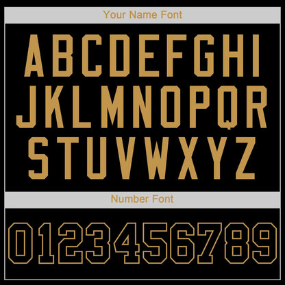 Custom Black Black-Old Gold Authentic Classic Baseball Jersey