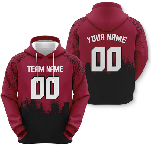 Custom Sports Pullover Sweatshirt Graffiti City Arizona Fashion Football Hoodie