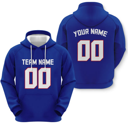 Custom Royal White-Red  Sports Pullover Sweatshirt  Football Hoodie1