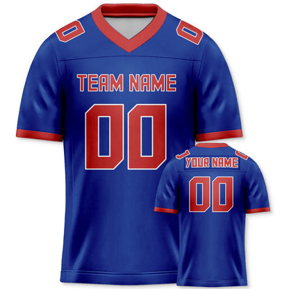 Custom Royal Red Mesh Authentic Football Jersey