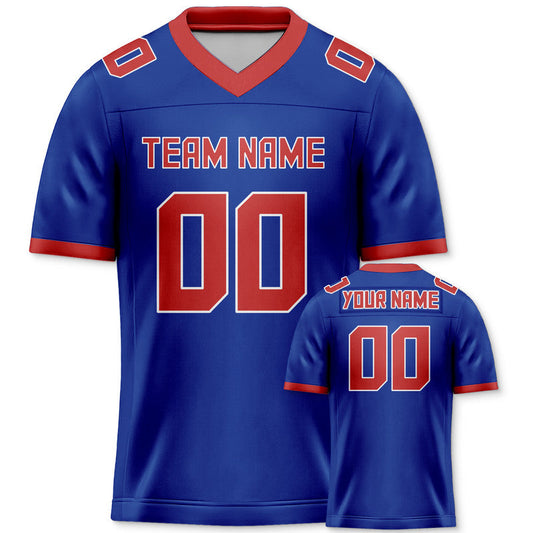 Custom Royal Red Mesh Authentic Football Jersey