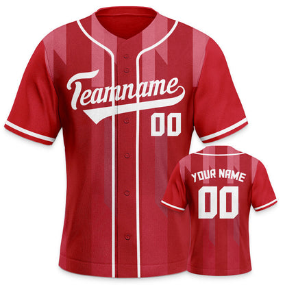 Custom Red White Creative  Cool Concept Authentic Baseball Jersey1