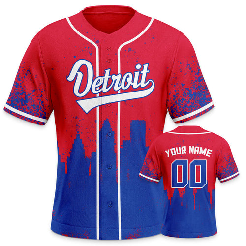 Custom 3D Graffiti Red Royal-White Authentic Baseball Silhouette Jersey