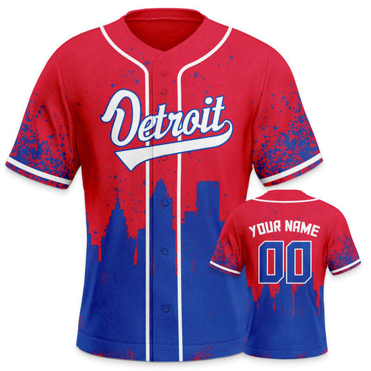 Custom 3D Graffiti Red Royal-White Authentic Baseball Silhouette Jersey