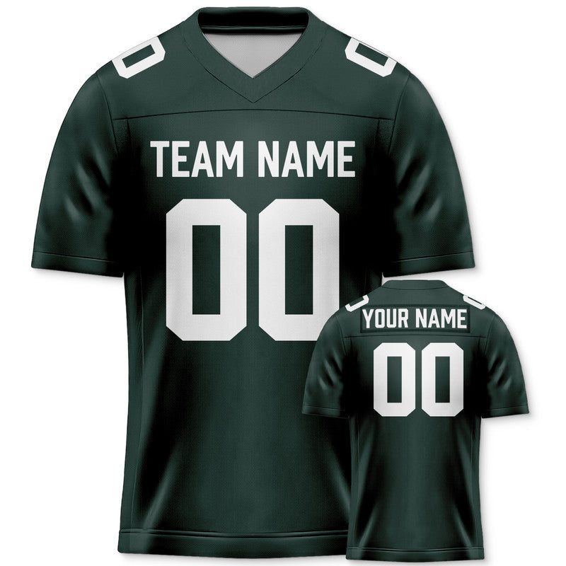 Custom Green White Mesh Authentic Football Jersey1