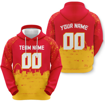 Custom Sports Pullover Sweatshirt  Graffiti City Kansas City Fashion Football Hoodie1