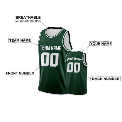 Custom Kelly Green White Authentic Basketball Jersey
