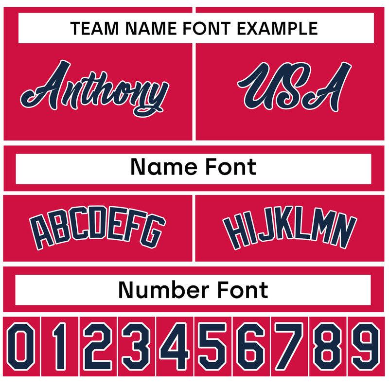 Custom Red Royal-White Authentic Baseball Jersey-3