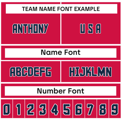 Custom Royal Red-White Concept Version Authentic Football Jersey