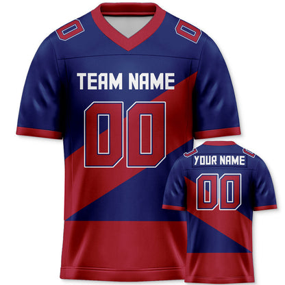 Custom Royal Red-White Concept Version Authentic Football Jersey