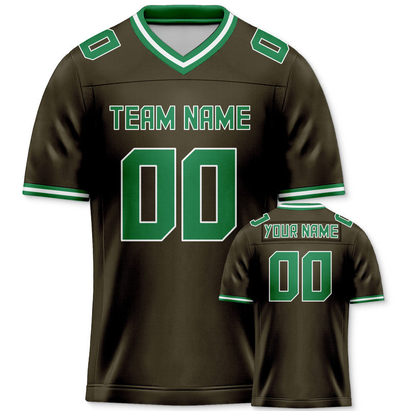 Custom Olive Green Mesh Authentic Football Jersey