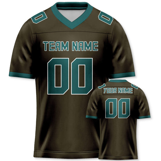 Custom Olive Kelly Green Mesh Authentic Football Jersey