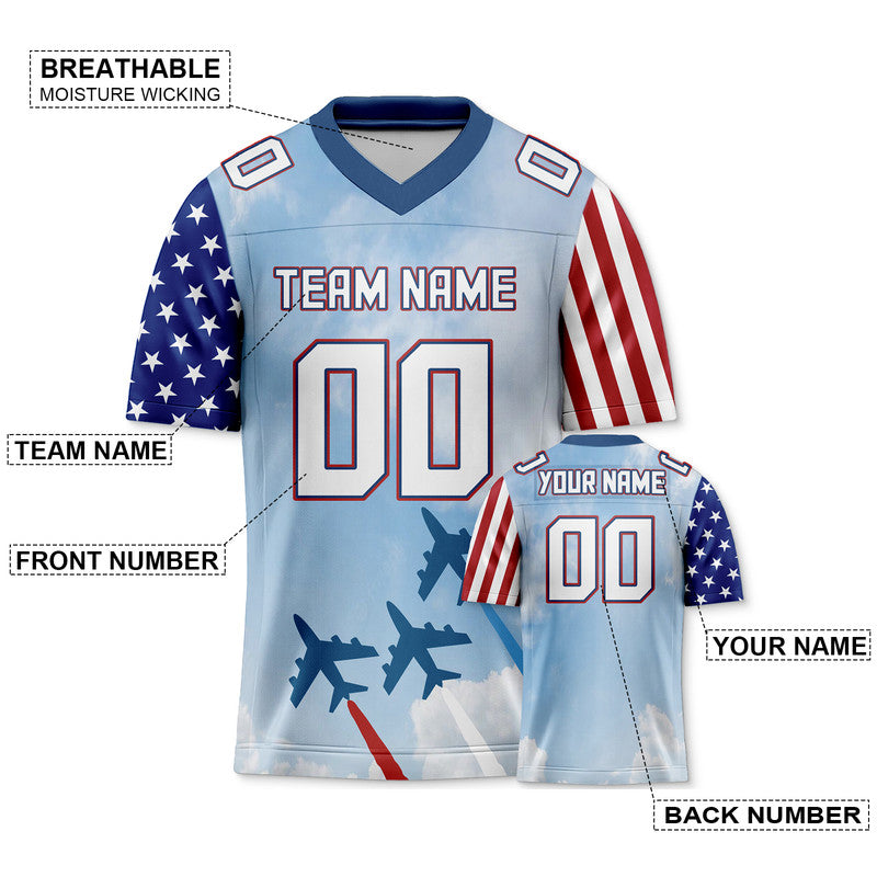 Custom Team USA Football Jersey1