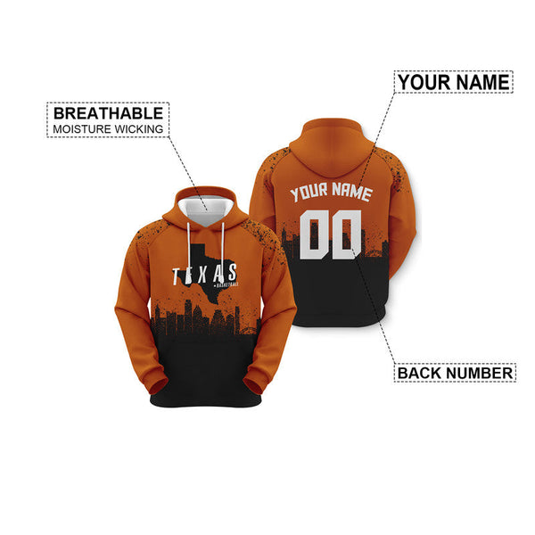 Custom Sports Pullover Sweatshirt College North Carolina  Map Split Fashion Basketball Hoodie