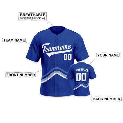 Custom Royal White Creative  Cool Concept Authentic Baseball Jersey
