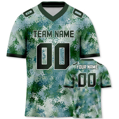 Custom Camo Kelly Green-White Authentic Salute To Service Football Jersey