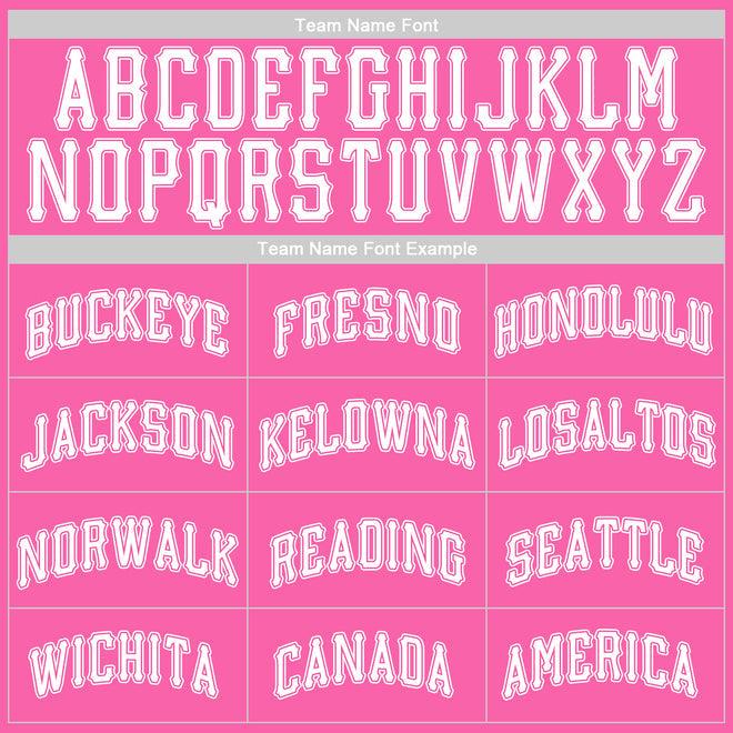 Custom Pink Pink-White Authentic Baseball Jersey